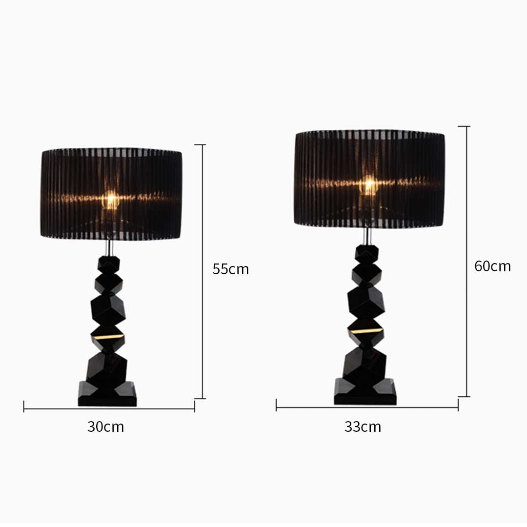 NNEAGS 4X 55cm Black Table Lamp with Dark Shade LED Desk Lamp-1