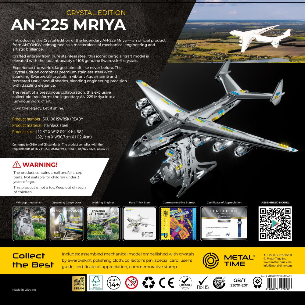 AN-225 MRIYA EMBELLISHED WITH SWAROVSKI® CRYSTALS-4