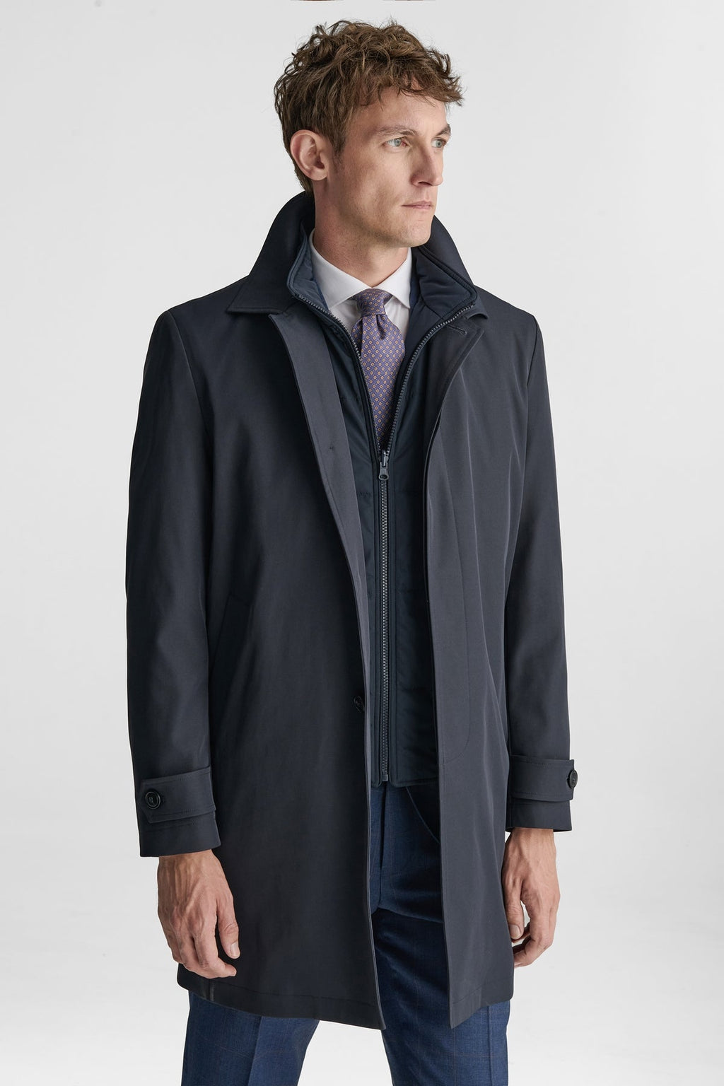 Giubbino lungo con gilet.