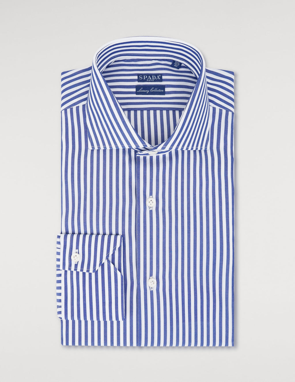 Camicia collo francese a bastoncino in 100% cotone