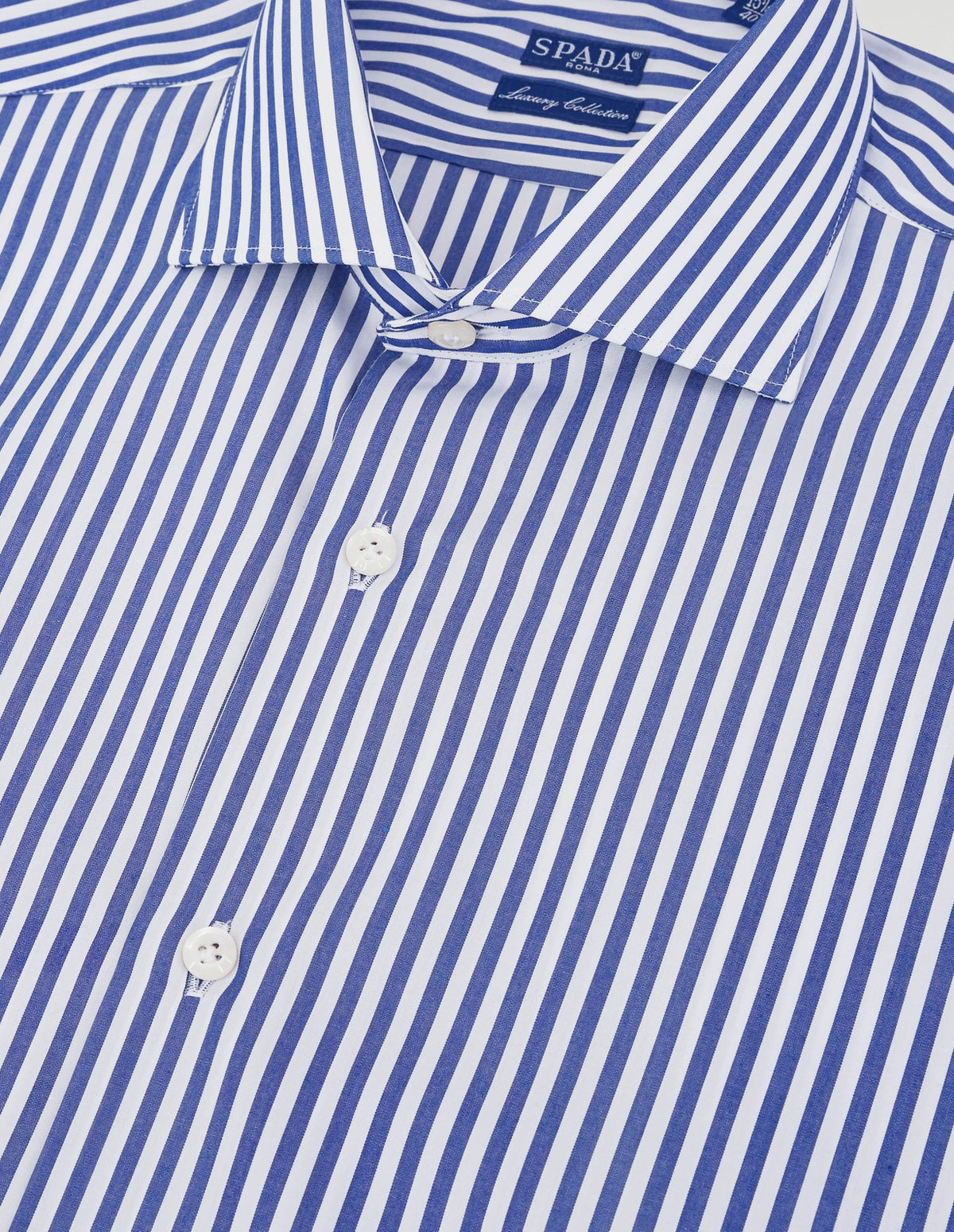 Camicia collo francese a bastoncino in 100% cotone