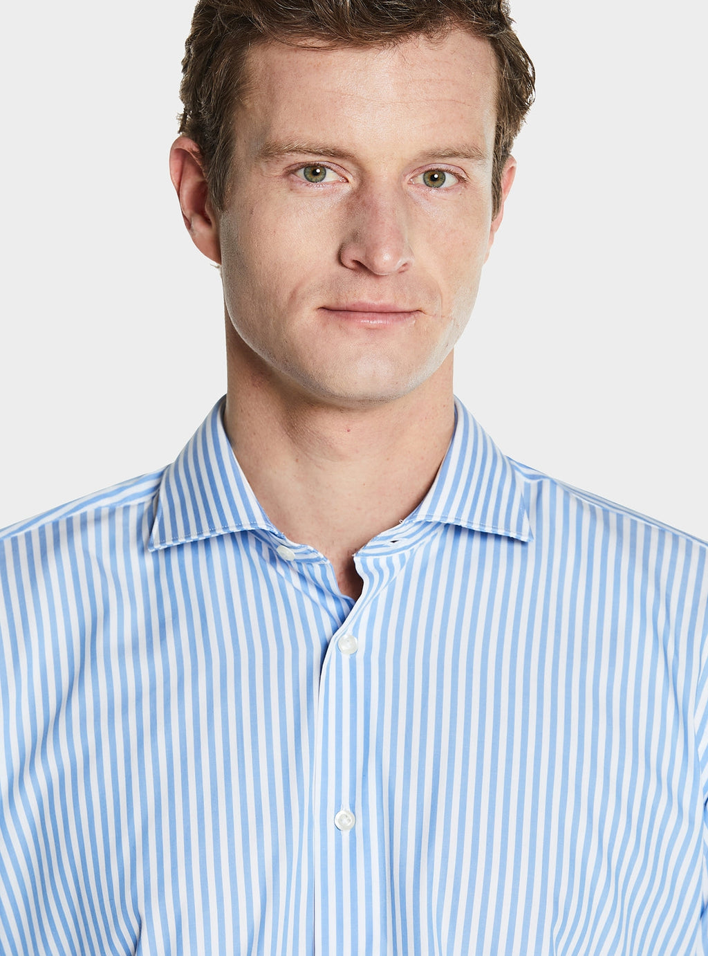 Camicia bastoncino collo francese in puro cotone