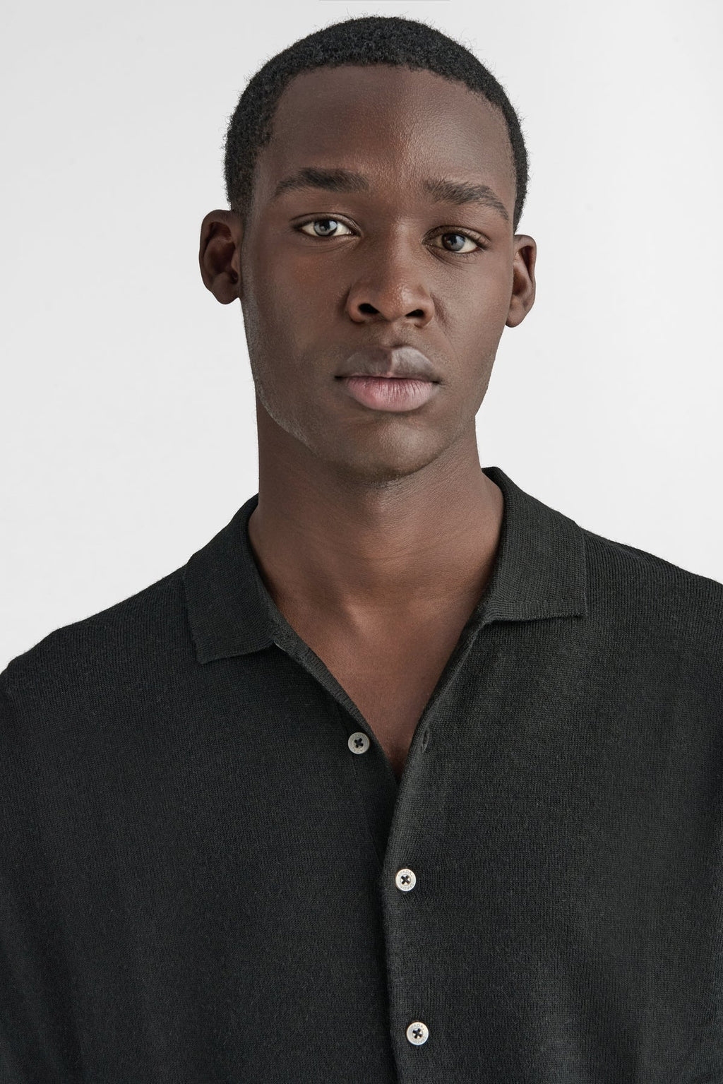 Polo camicia in maglia 100% Lana Merino