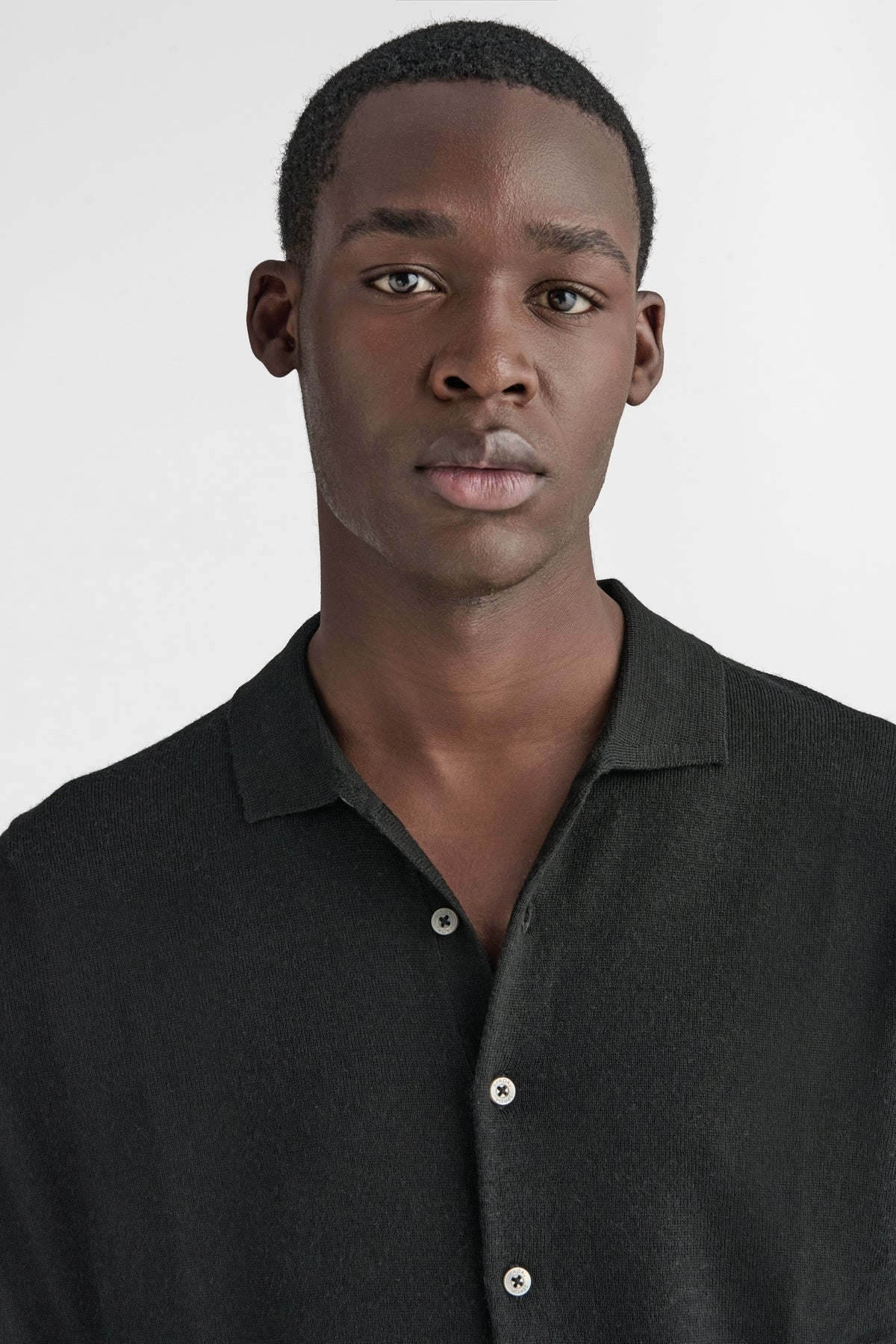 Polo camicia in maglia 100% Lana Merino