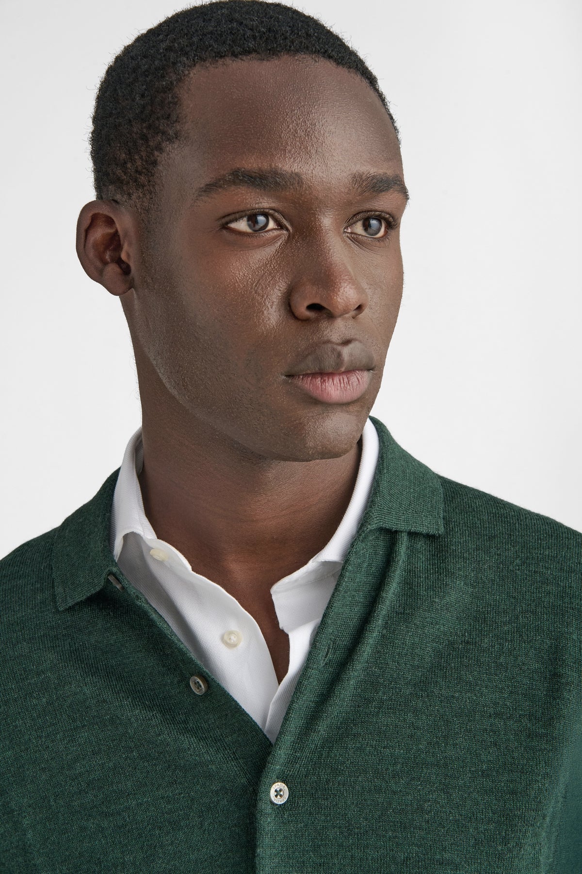 Polo camicia in maglia 100% Lana Merino