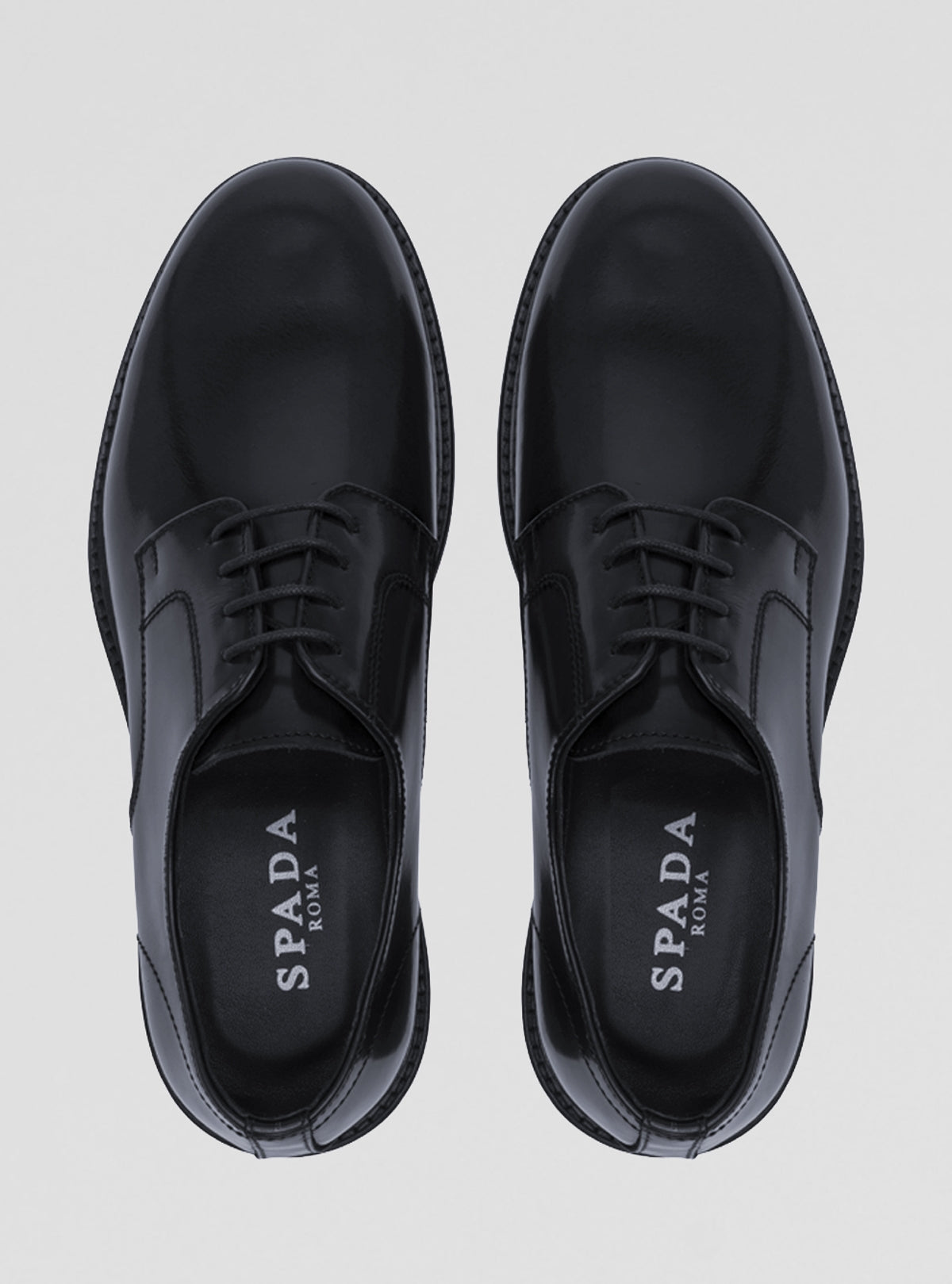 Scarpe derby in pelle con suola cuoio