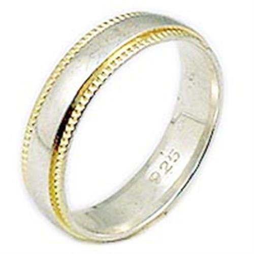 02520 - Gold+Rhodium 925 Sterling Silver Ring with No Stone in No Stone-0
