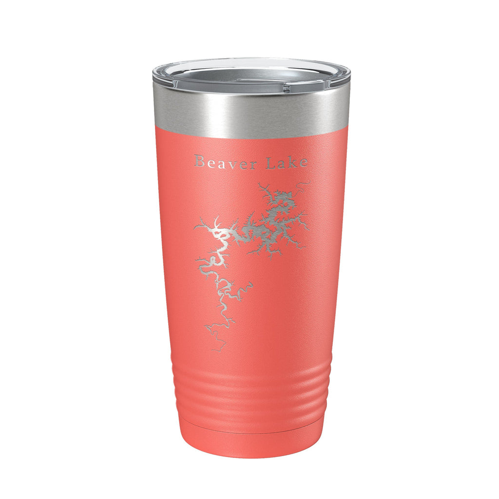 Beaver Lake Map Tumbler Travel Mug Insulated Laser Engraved Coffee Cup Arkansas 20 oz-20
