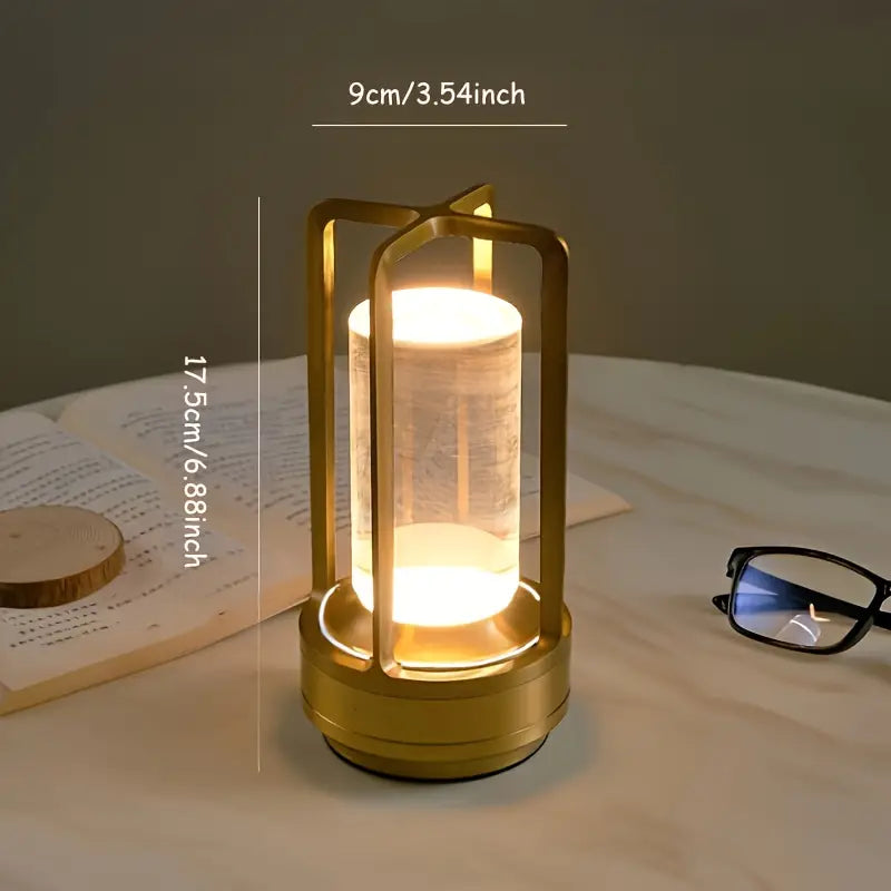 Golden Touch: Cordless LED Desk Lamp with Color Changing Feature-1