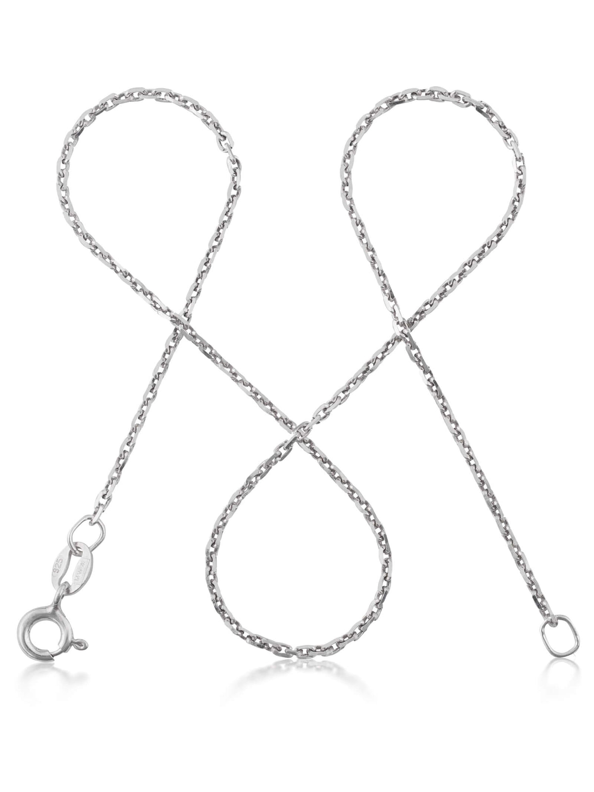 Ankerkette DELICATE Dünn Silber Diamantiert