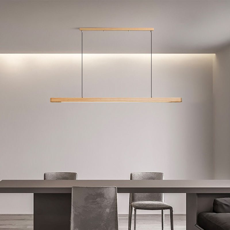 Geometric Solid Wood Tri-Color Pendant Light-6