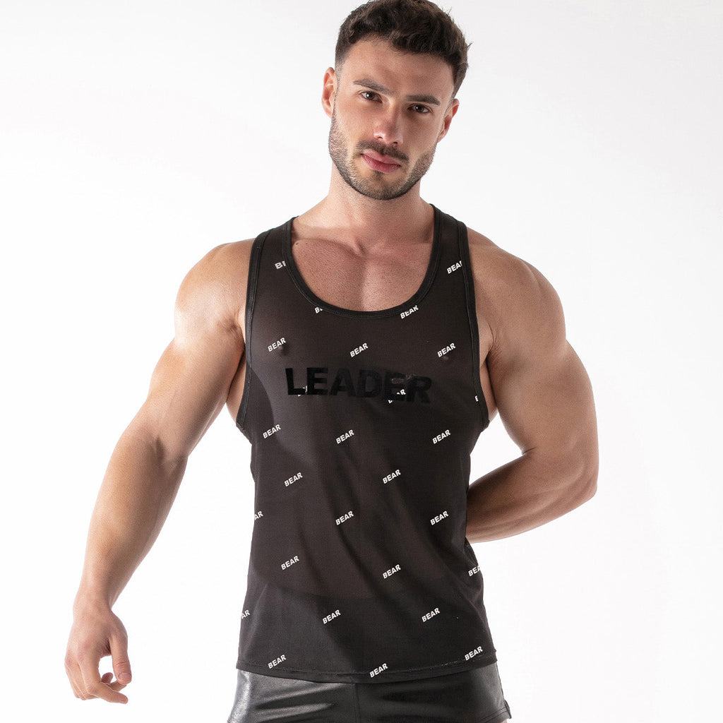 ID Mesh Tank Top - Bear Black-0