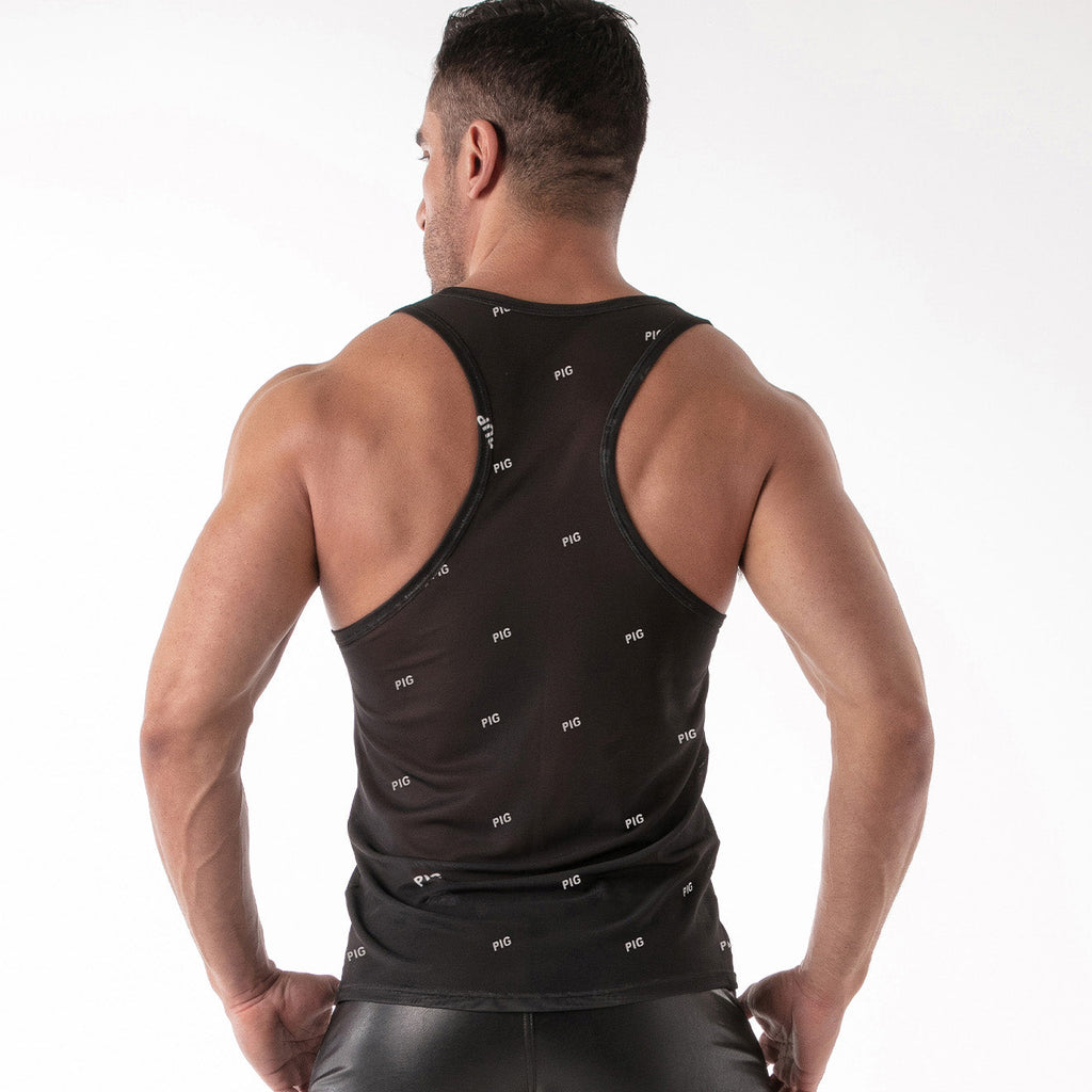 ID Mesh Tank Top - Pig Black-1