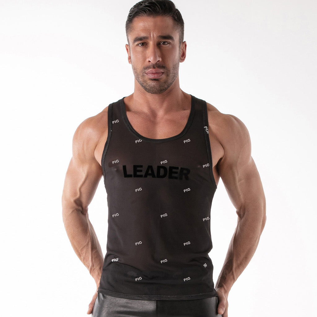 ID Mesh Tank Top - Pig Black-0