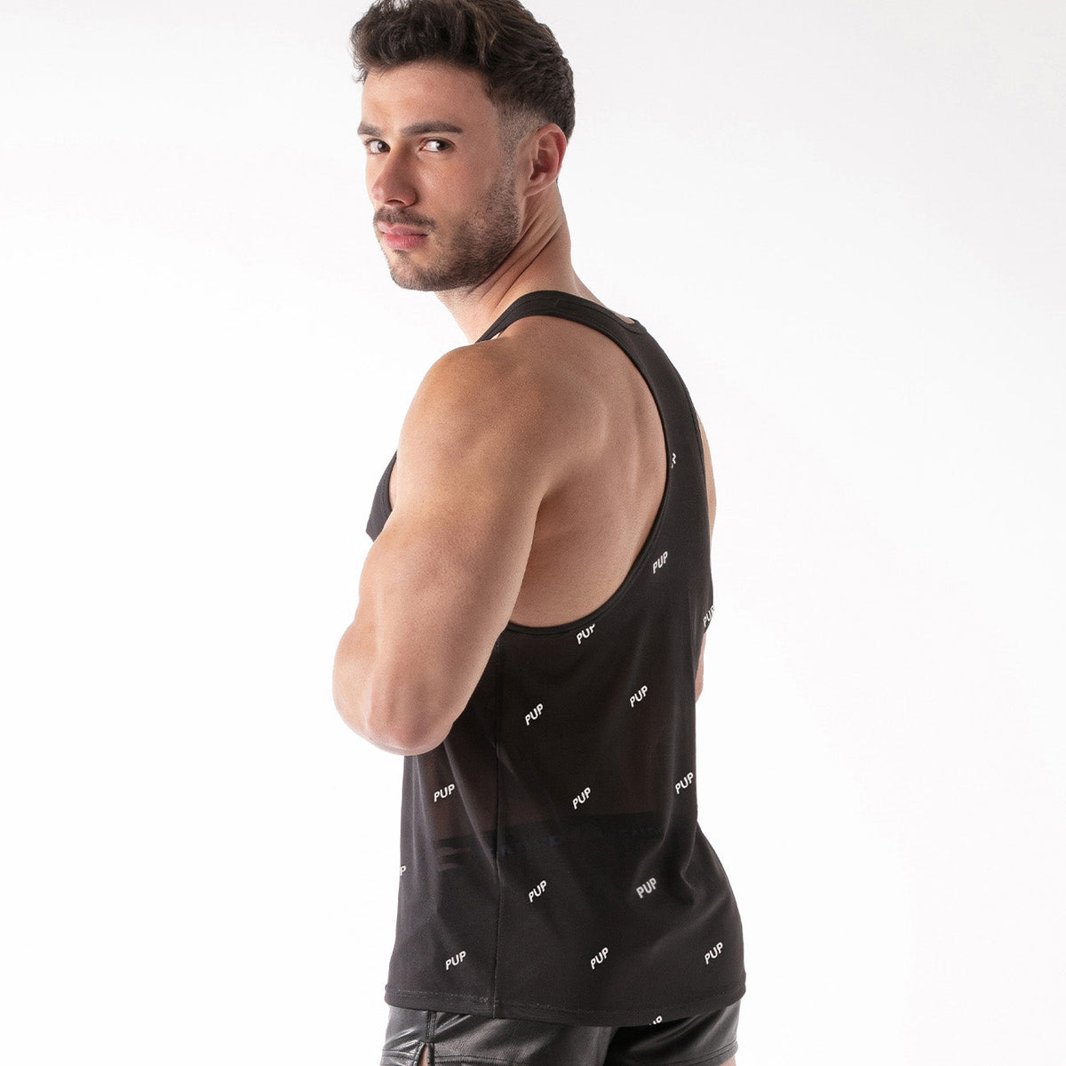 ID Mesh Tank Top - Pup Black-1