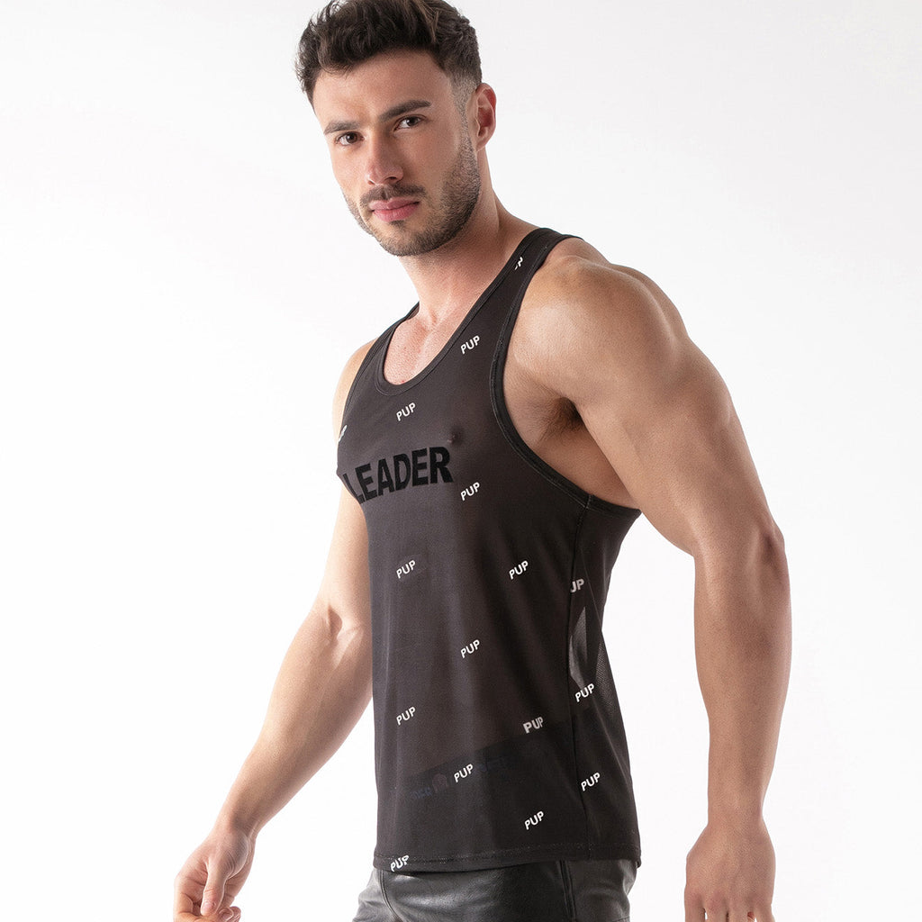ID Mesh Tank Top - Pup Black-2