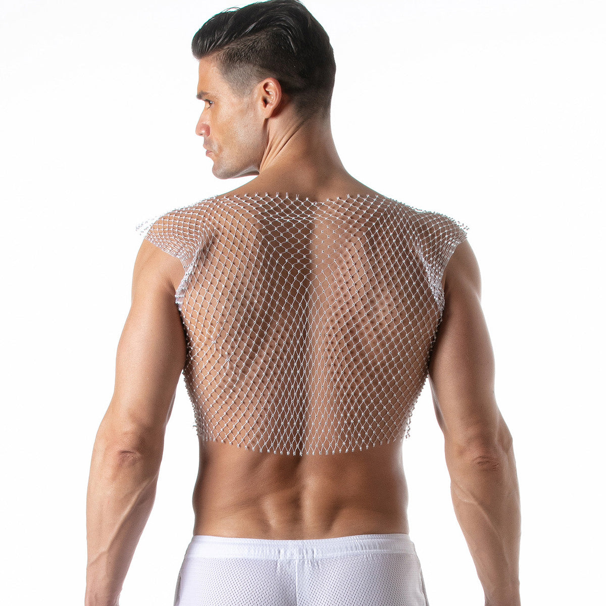 Mesh Party Tank Top White-1