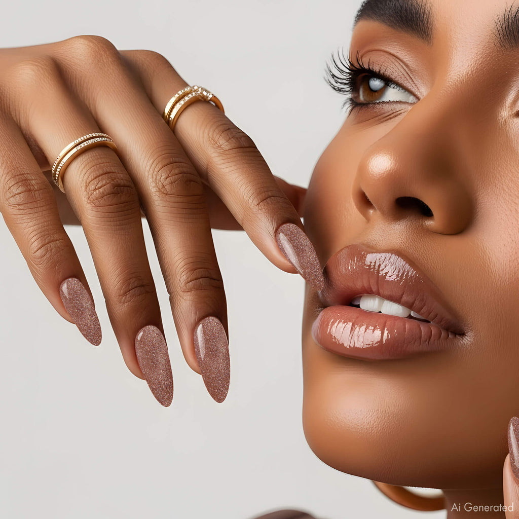 Gel Polish – Metallic Rose Gold – DN074 – 7ml – HEMA Free-3