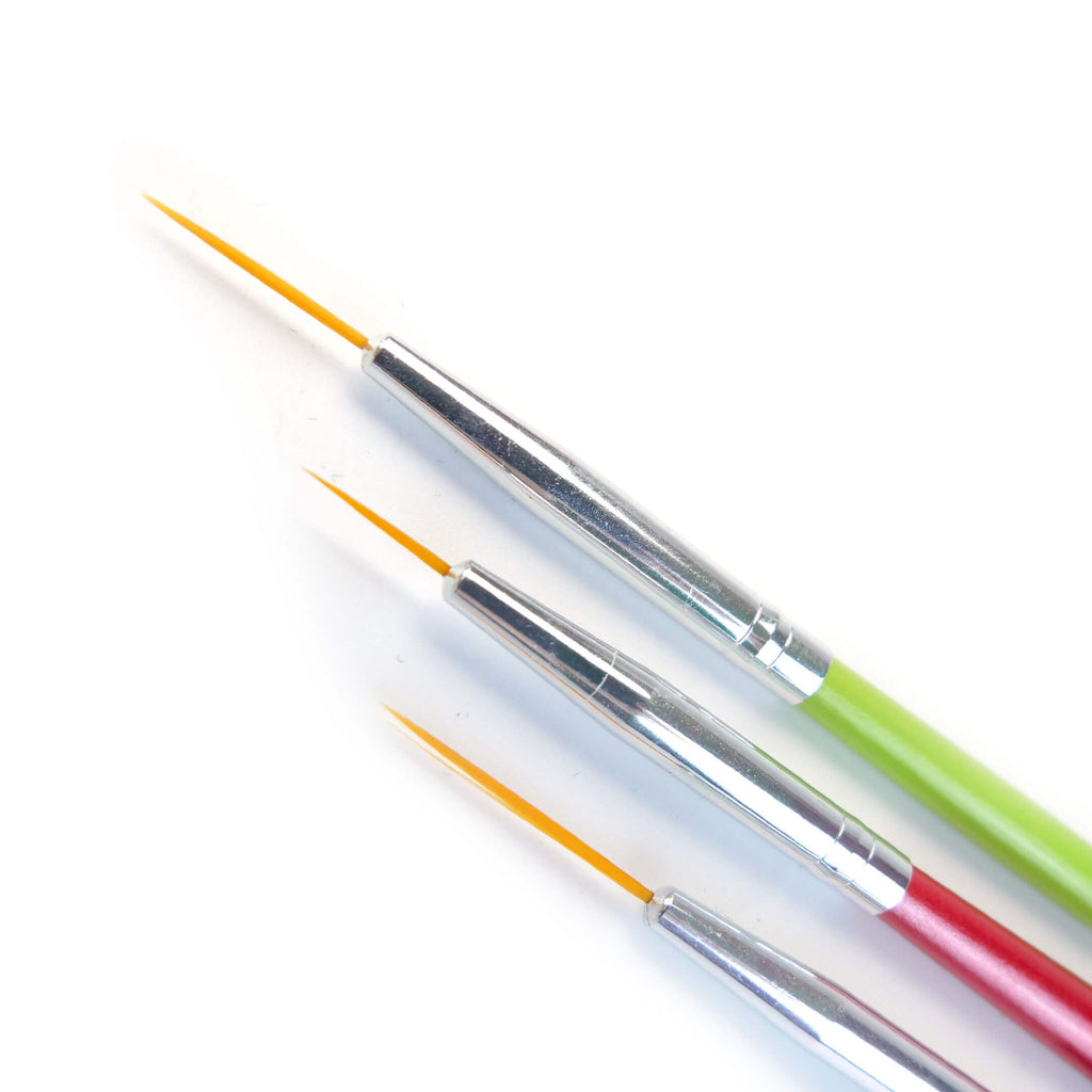 Nail Art Brush Set 3 pcs -Coloured-1