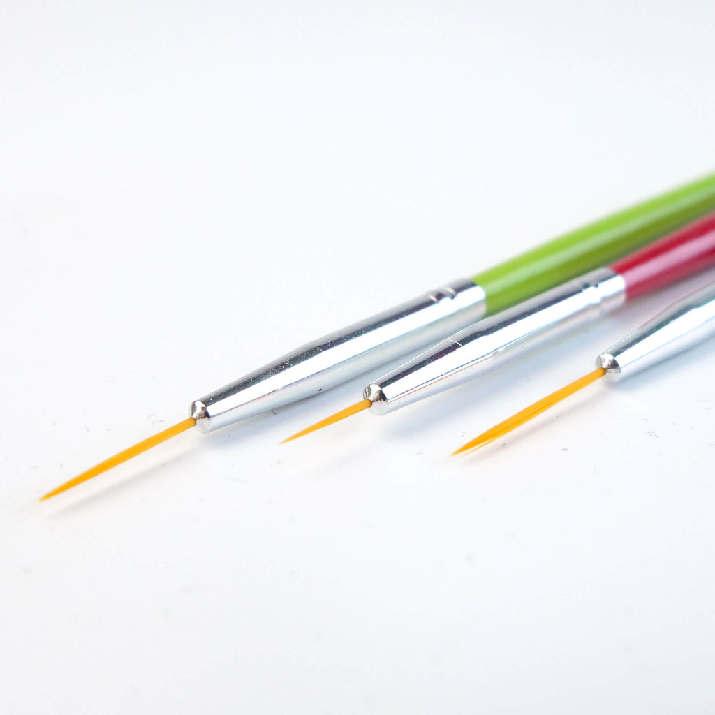 Nail Art Brush Set 3 pcs -Coloured-5