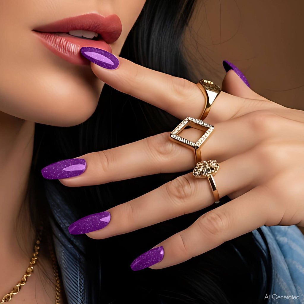 Gel Polish – Metallic Purple – DN078 – 4ml – HEMA Free-2