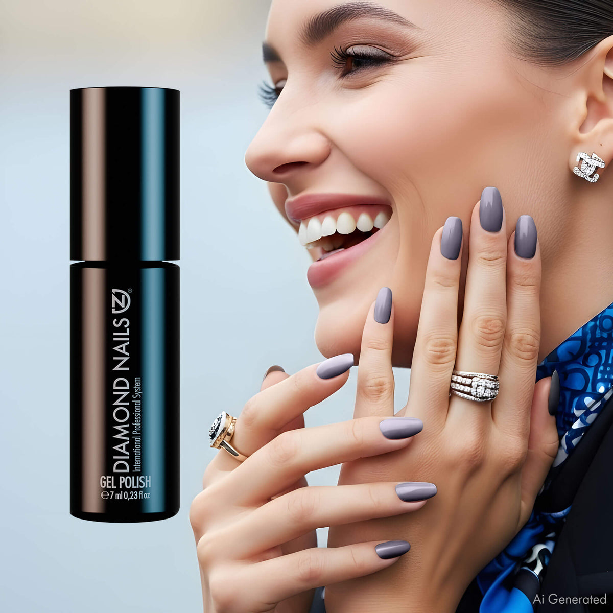 Gel Polish – Dark Grey – DN222 – 7ml – HEMA Free-1