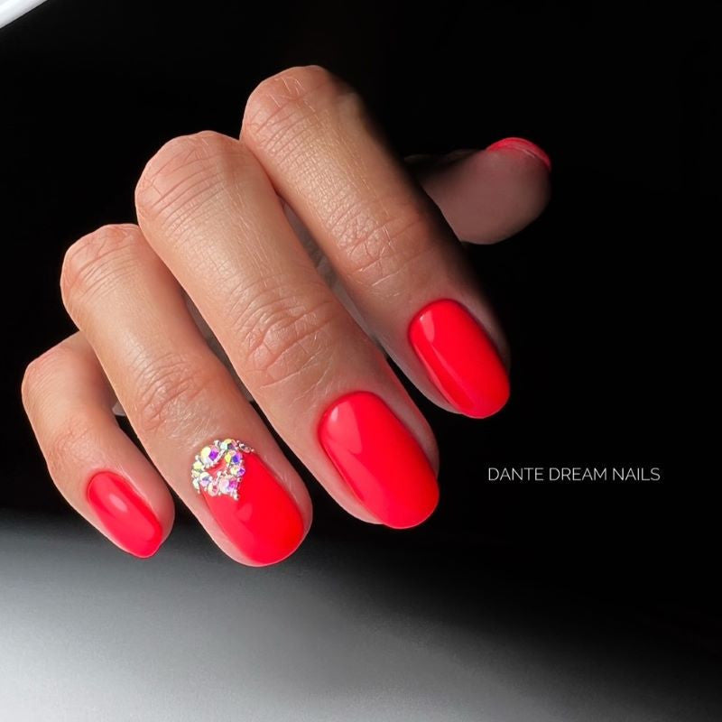 Gel Polish – Neon Coral Red – DN151 – 4ml – HEMA Free-4