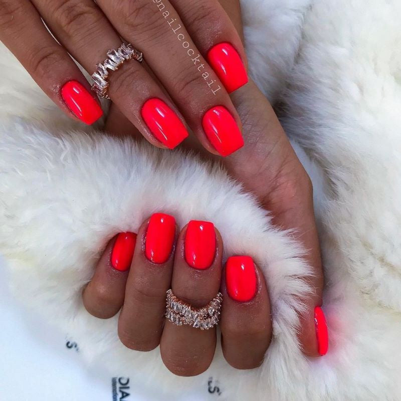 Gel Polish – Neon Coral Red – DN151 – 4ml – HEMA Free-5