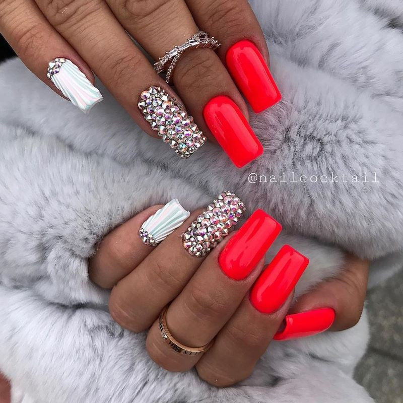 Gel Polish – Neon Coral Red – DN151 – 4ml – HEMA Free-8