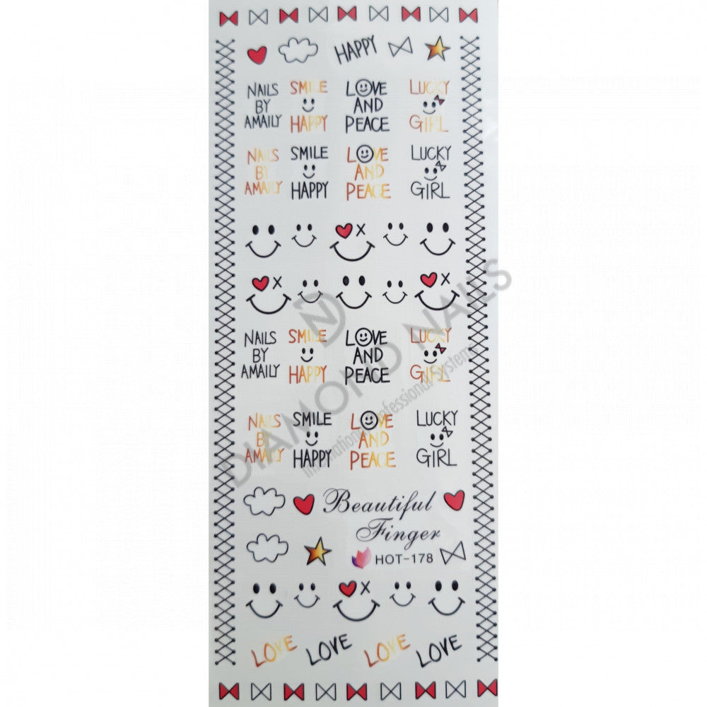 Nail art love lip stickers- HOT178-0