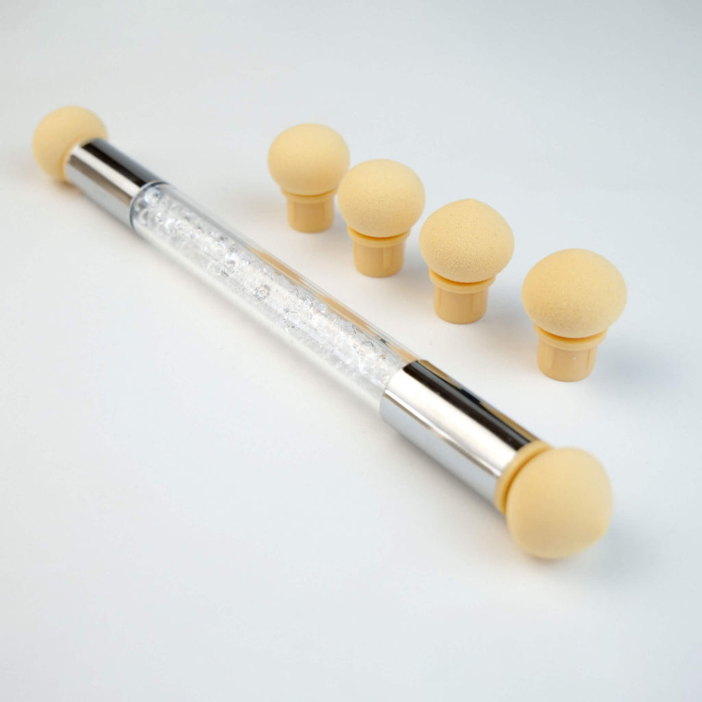 Ombre Brush with 4 Sponge Heads for Gradient Nails - Double Headed-3