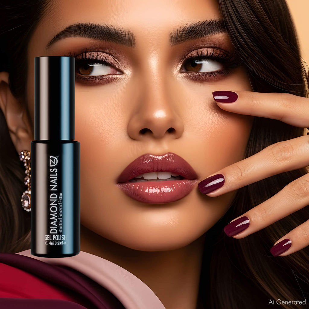 Gel Polish – Bordeaux Red – DN063 – 4ml – HEMA Free-1