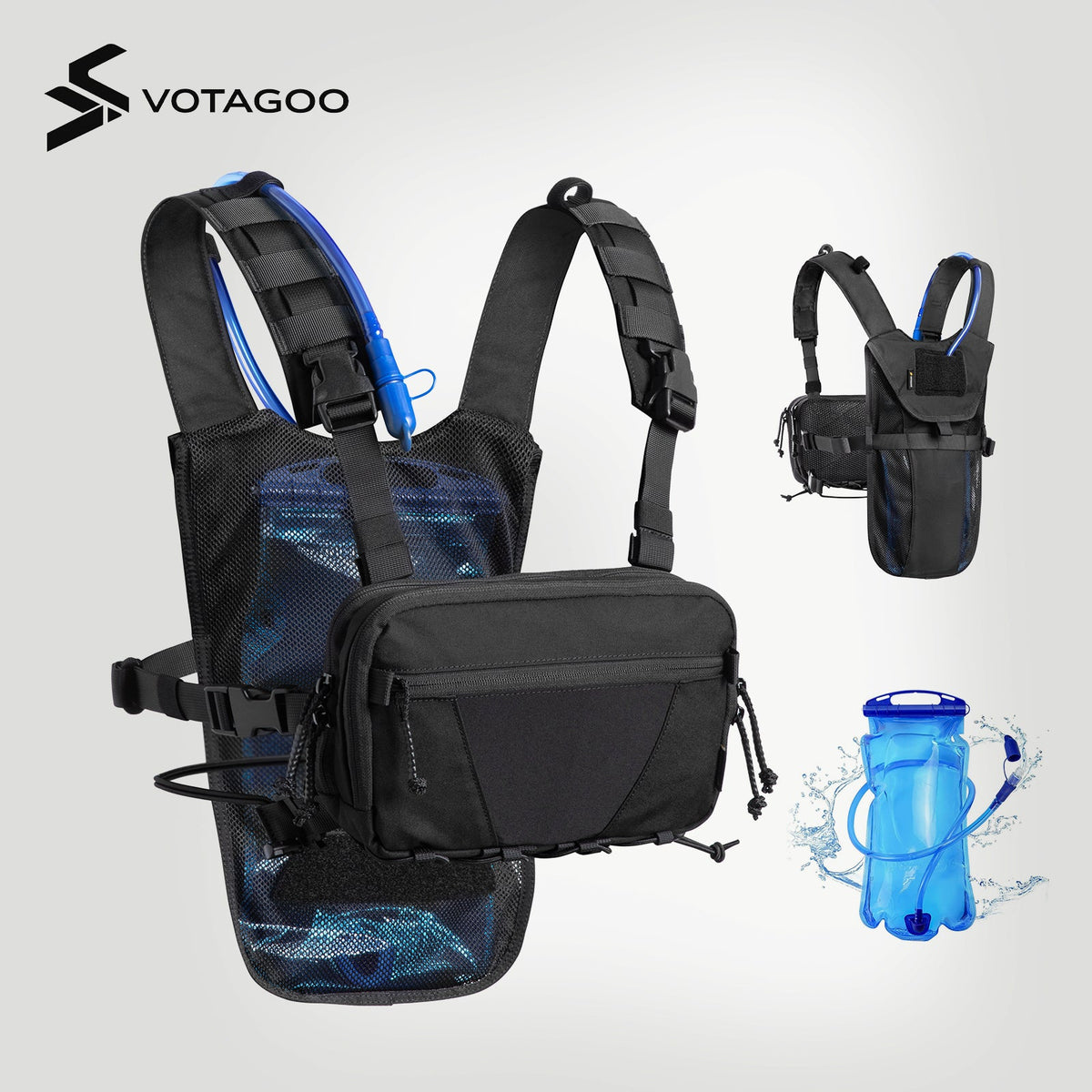 VOTAGOO® Lightweight Running Hydration Vest with 2L Water Bladder Bag