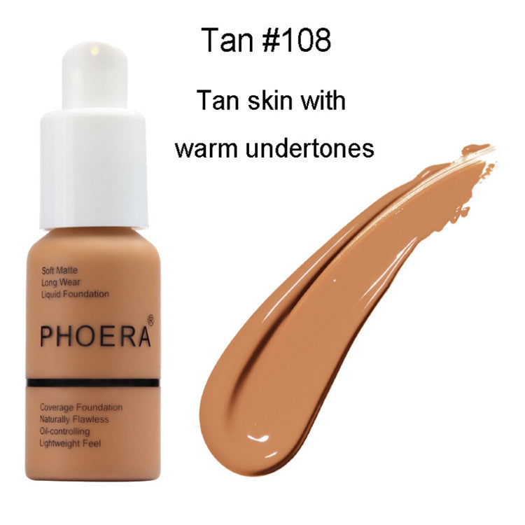 Explosive Press Type Oil Control Natural Color Matte Concealer Foundation Cream-8