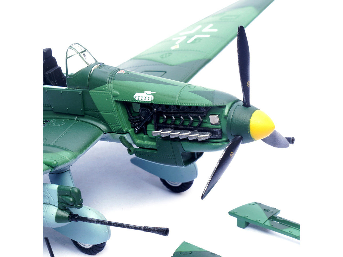 Junkers Ju 87G1 Stuka Bomber Aircraft "10.(Pz)/SG 2 Immelmann GS+MH Dubno Ukraine" (1944) German Luftwaffe "Wing" Series 1/72 Diecast Model by Panzerkampf-3
