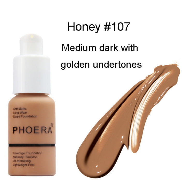 Explosive Press Type Oil Control Natural Color Matte Concealer Foundation Cream-14