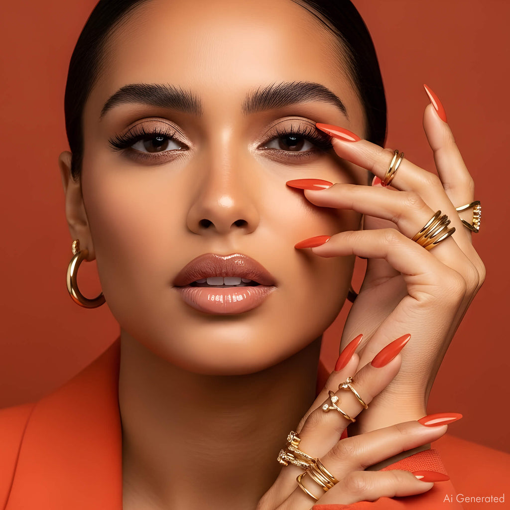 Gel Polish – Bright Orange – DN018 – 7ml – HEMA Free-2