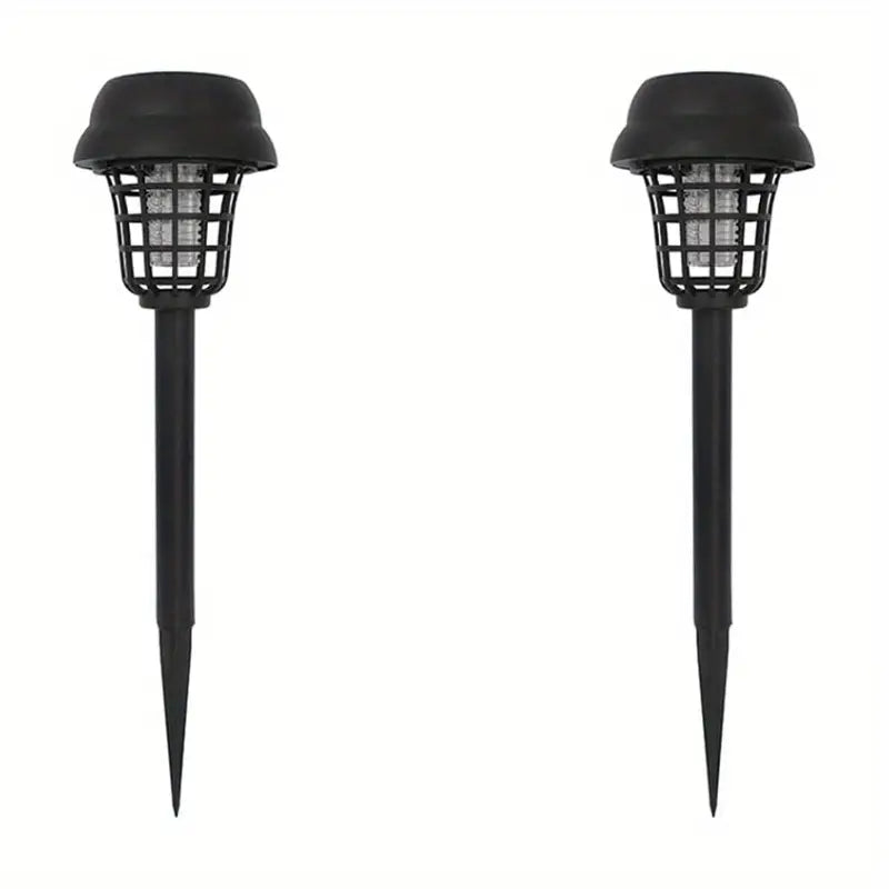 2pcs Solar Mosquito Killer Lamp Set - Outdoor Waterproof Fly Trap & Insect Repellent-0