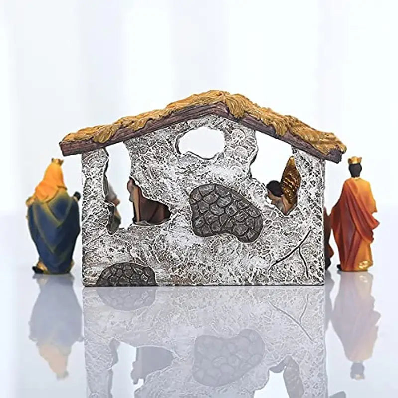 Divine Nativity: 12-Piece Realistic Christmas Figurine Set-2