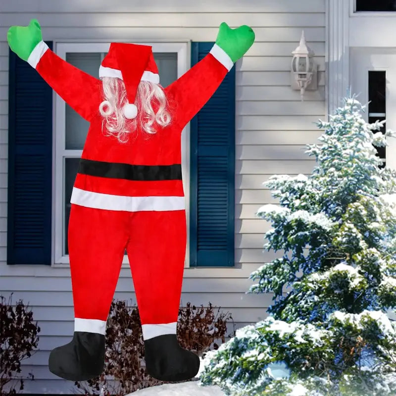 Jolly Giant: Oversized Hanging Santa Claus for Festive Delight-2