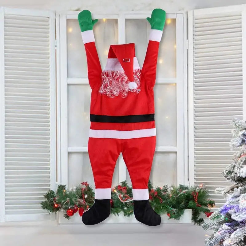 Jolly Giant: Oversized Hanging Santa Claus for Festive Delight-1