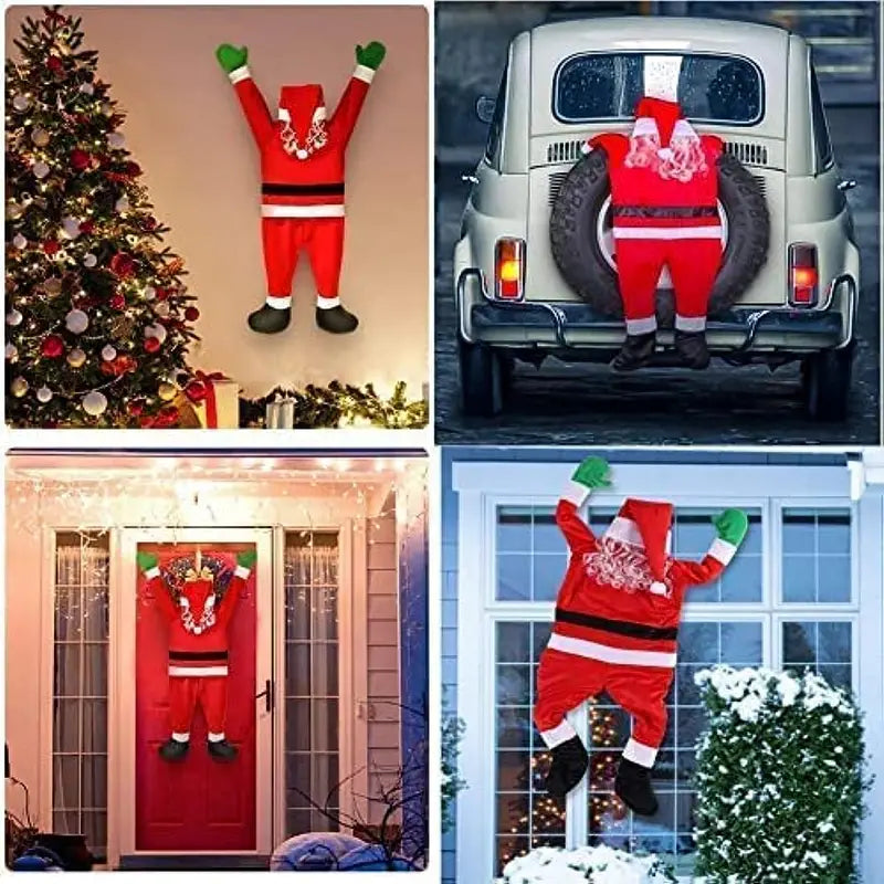 Jolly Giant: Oversized Hanging Santa Claus for Festive Delight-3