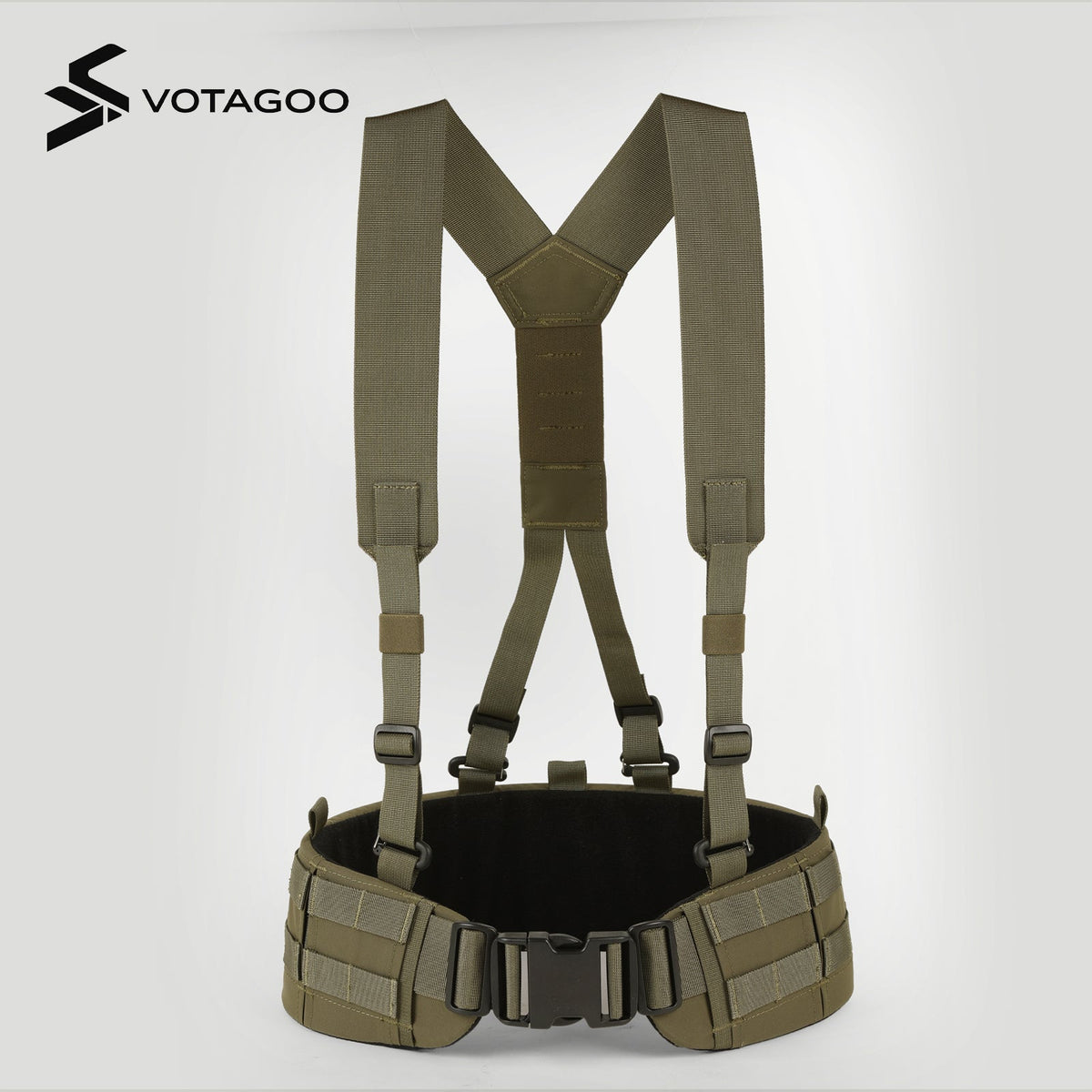 VOTAGOO® Tactical Battle Belt with Detachable Suspenders