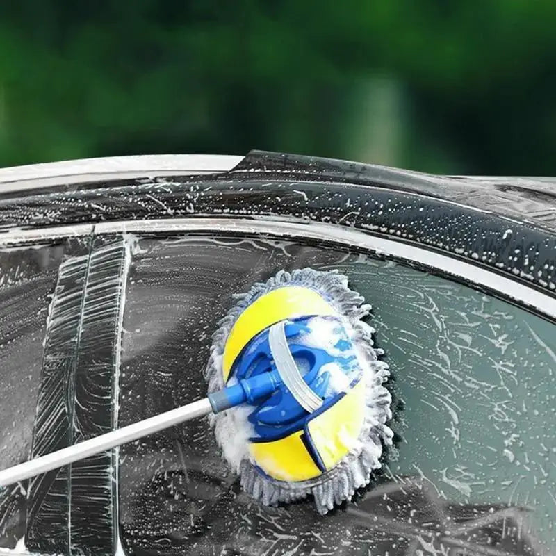 Telescopic Microfiber Car Wash Brush Mop with Chenille Bristles-4