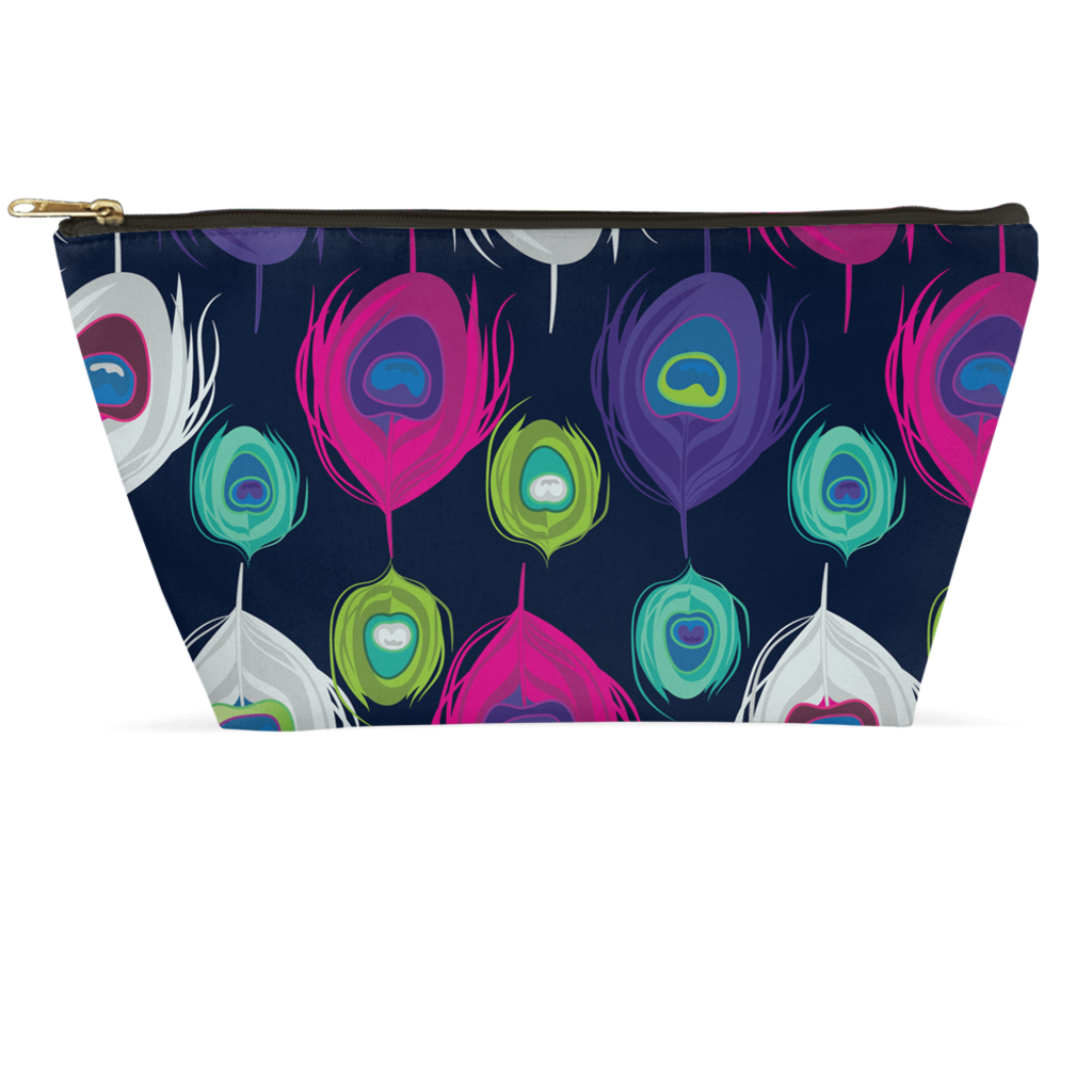 Peacock Splash Accessory Pouch-3