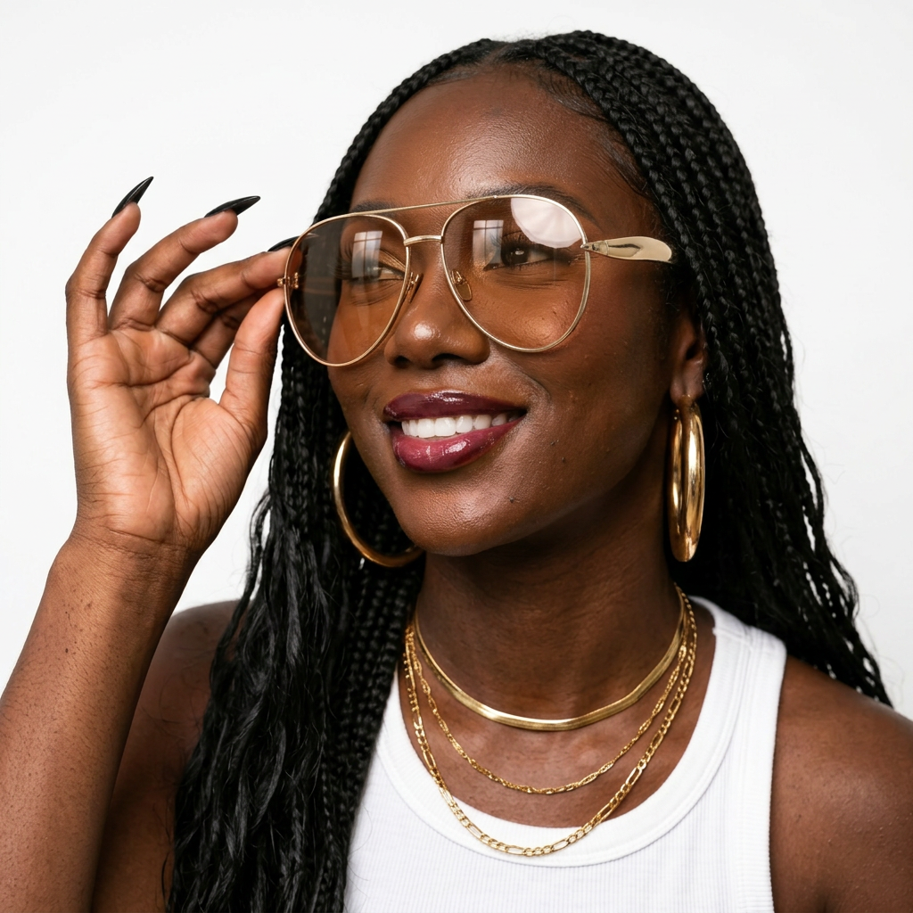 Fearless Gold Oversized Sunglasses-2