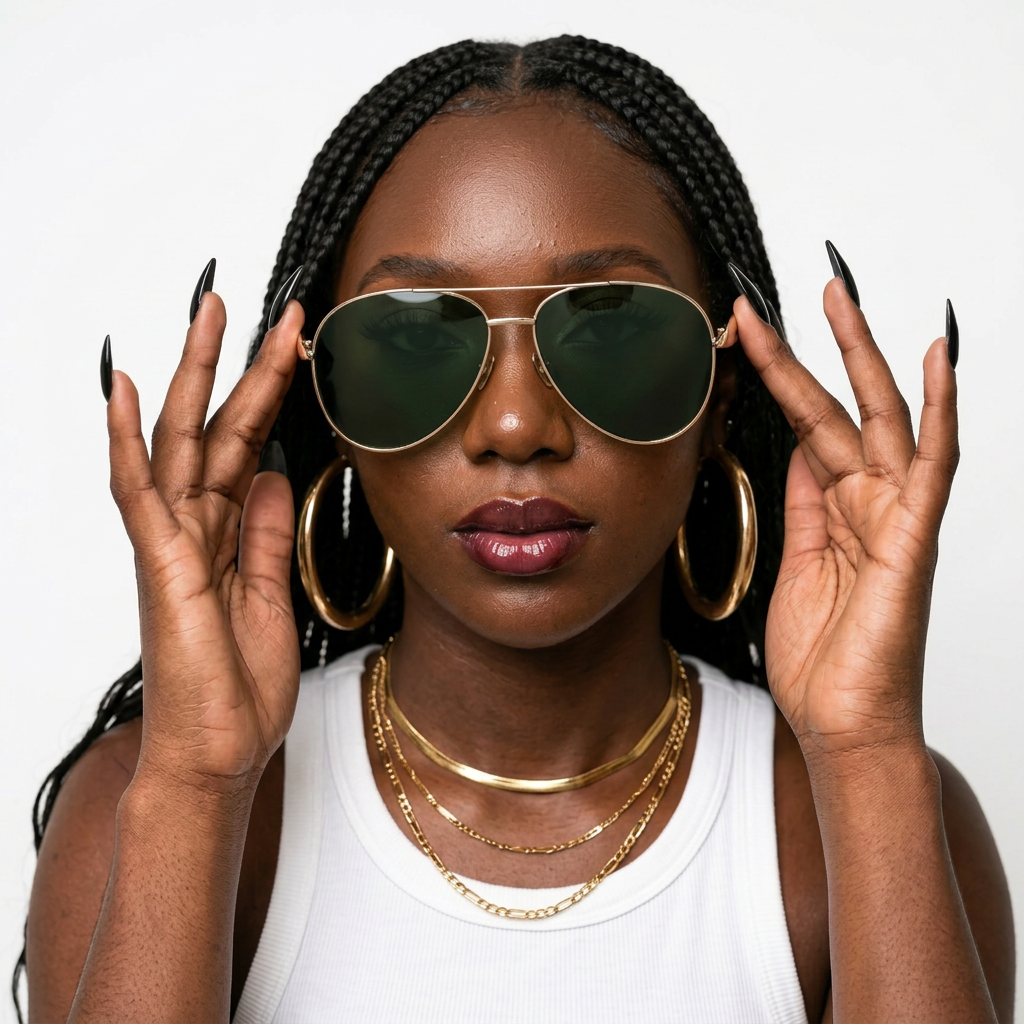 Fearless Gold Oversized Sunglasses-1