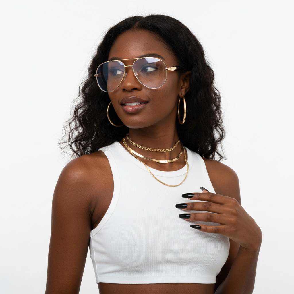 Fearless Gold Oversized Sunglasses-3