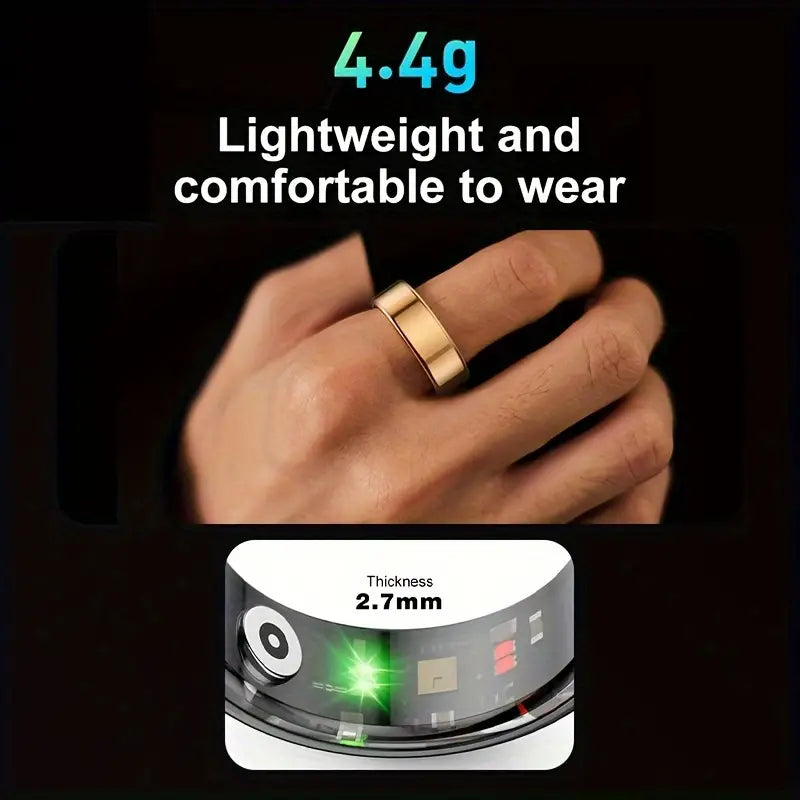 Smart Ring Fitness Tracker - Stainless Steel Workout Smart Ring-1