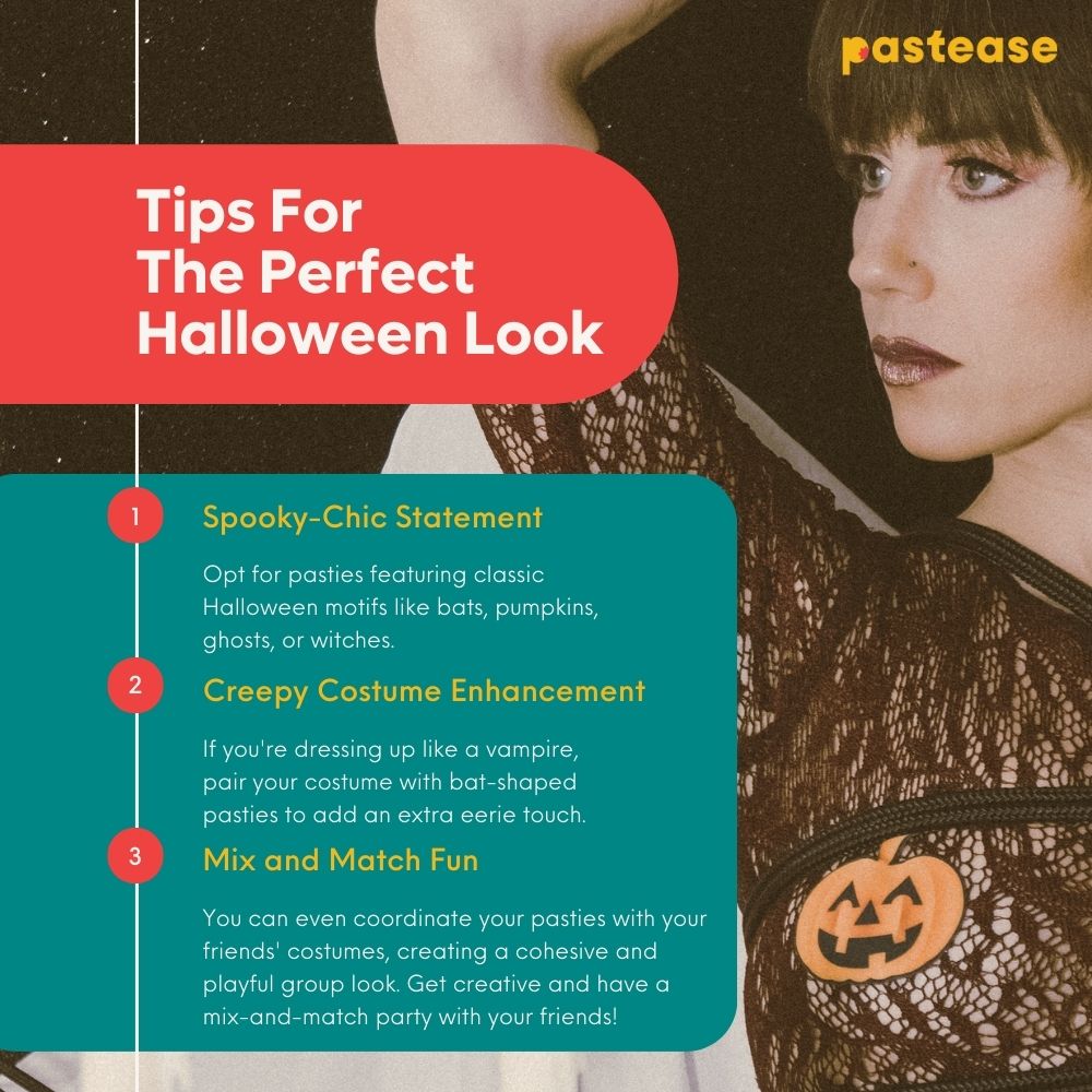 5-Pack: Pumpkin: Spooky Halloween Jack O' Lantern Nipple Pasties by Pastease® o/s-3